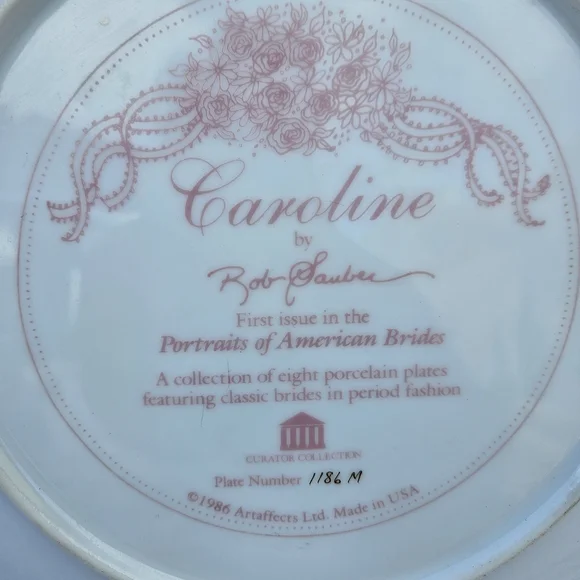 Vintage Decorative Plate with Bride Design - Picture 14 of 16